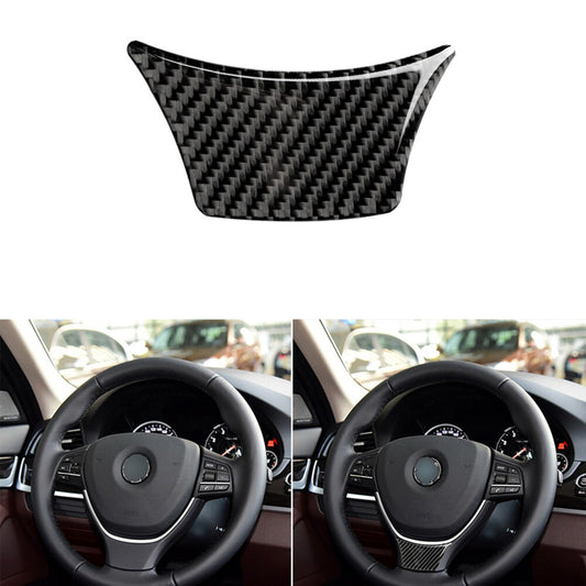 Carbon fiber steering wheel chin trim for BMW 5 Series F10 F18 2011-2017 type A