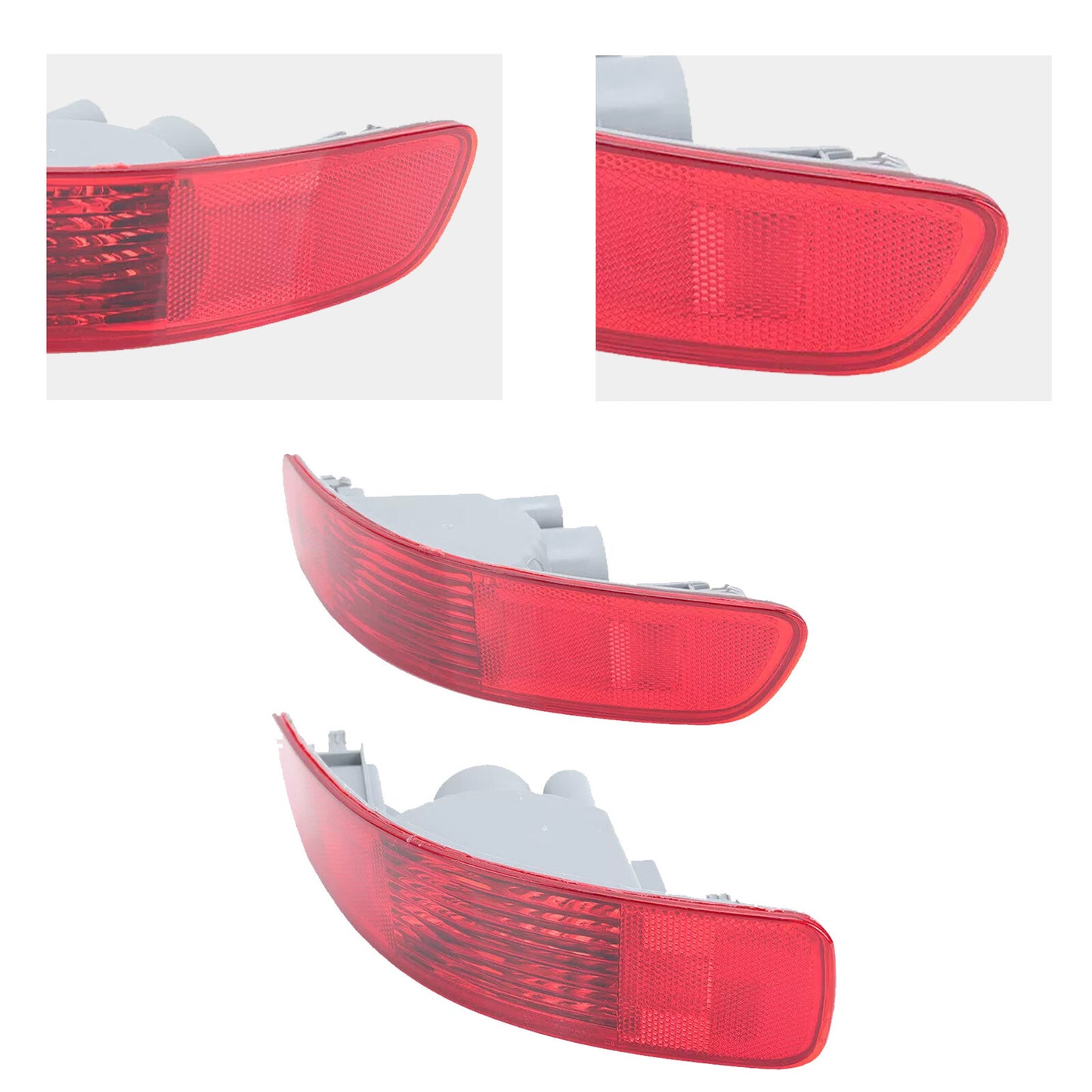 For Mitsubish Outlander 2007-2012 2pcs Rear Bumper Reflector Light Tail Fog Lamp