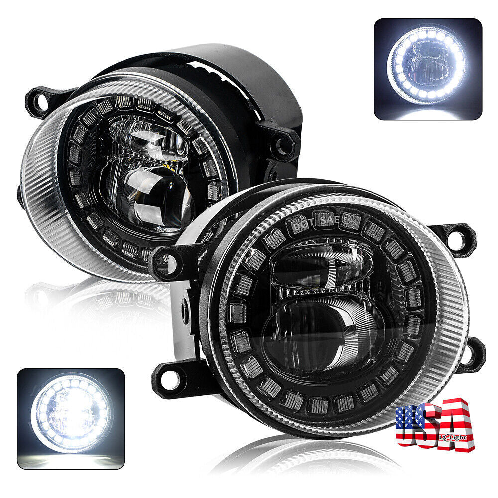 Halo LED Fog Lights/Driving Lights for Toyota Tacoma 4Runner Tundra RAV4 2012 - 2021