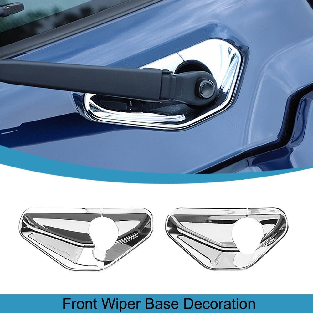 Chrome Front Windshield Wiper Base Cover Trim Sticker for Suzuki for Jimny 2019-2023