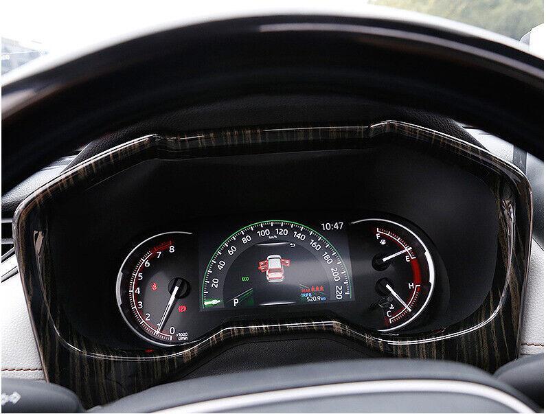 Black Wood Grain Dashboard Panel Frame Cover Trim 1PCS for Toyota RAV4 2019-2023