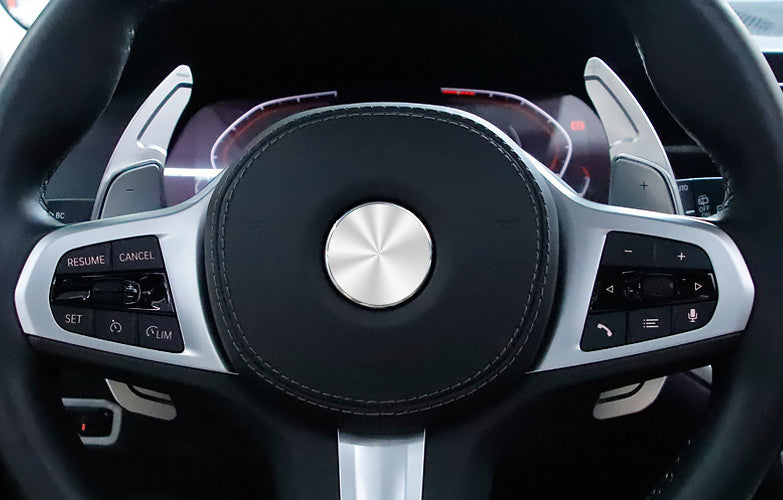 for BMW X5 G05 2019-23 Silver Aluminum Steering Wheel Shift Paddle Extension 2P