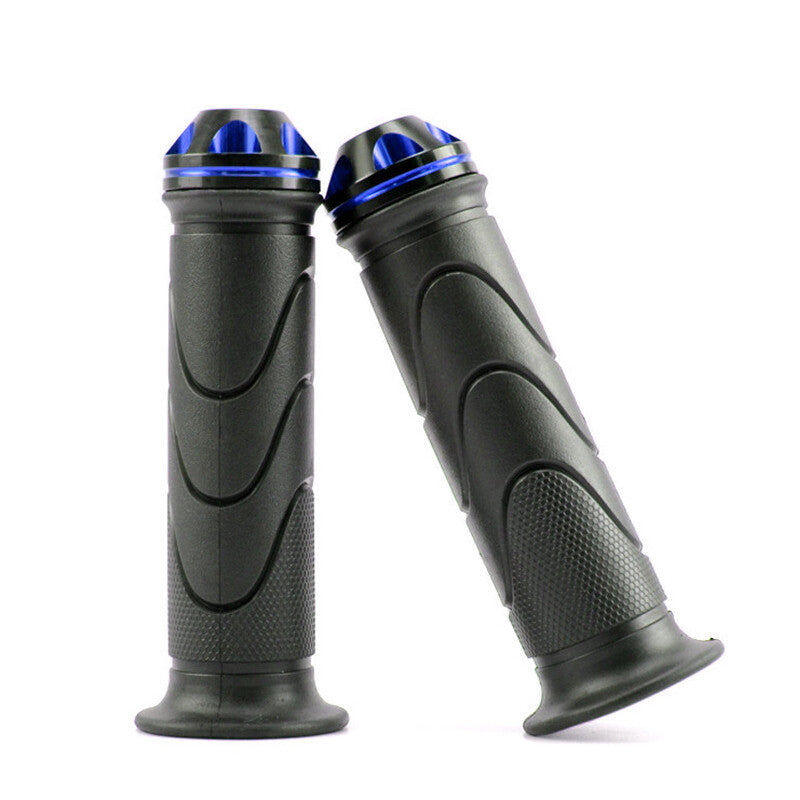 2-pack 7/8 motorcycle/sports bicycle handlebars with rubber grips and aluminum non-slip design.