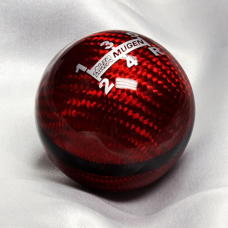 5-speed Mugen car shifter, red carbon fiber, 1.50 thread pattern, suitable for Toyota .