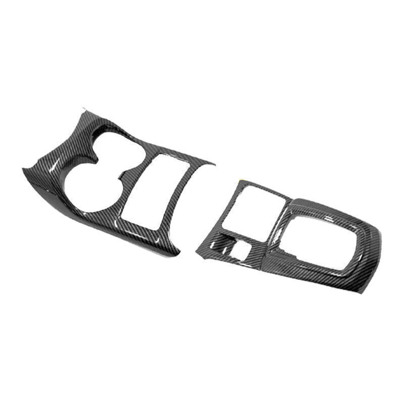 Console Gear Shift Water Cup Panel for Nissan Rogue Sport 2017-2021 Carbon Fiber