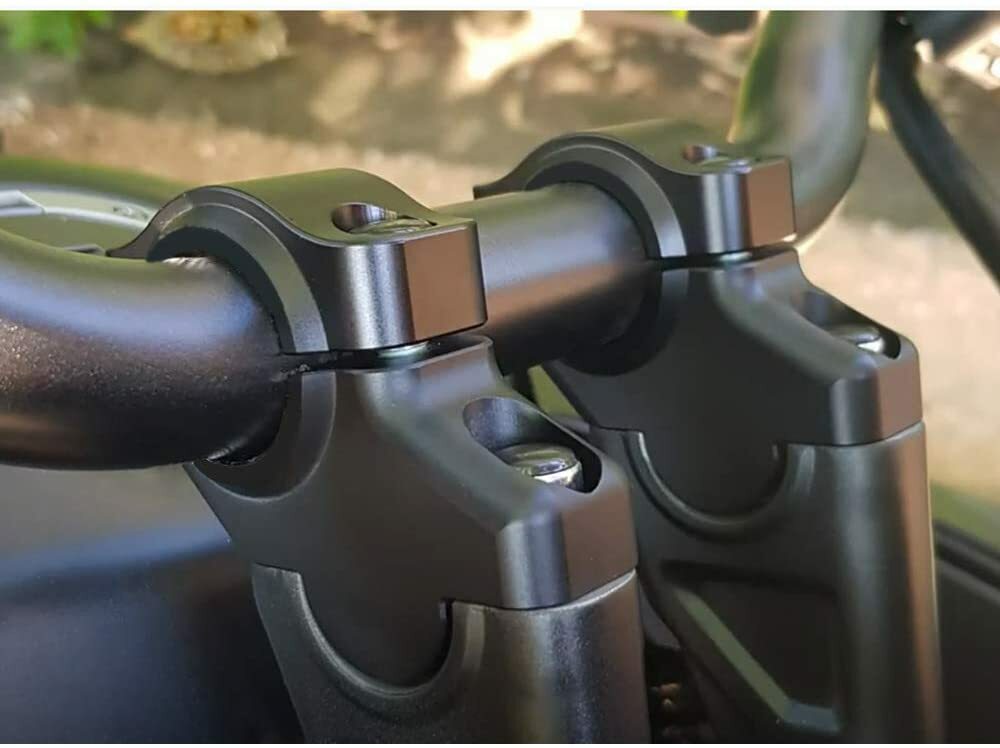 22mm 7/8 Motorcycle Handlebar Risers W/ Clamps for ATV Dirt Bike Motocross BK