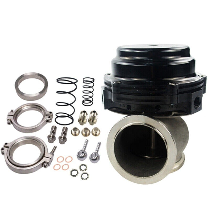 44MM Black Wastegate External Turbo W/ TIAL V-Band Flange Spring MV-R 14PSI