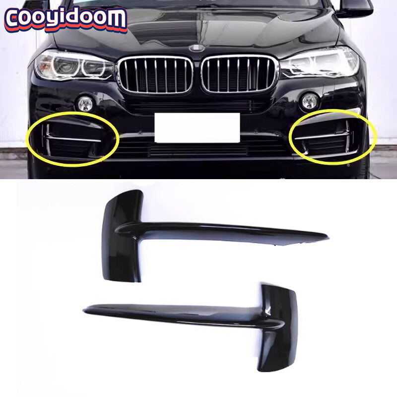 1 pair of new for BMW X5 F15 front bumper with pure black premium chrome grille 7325395