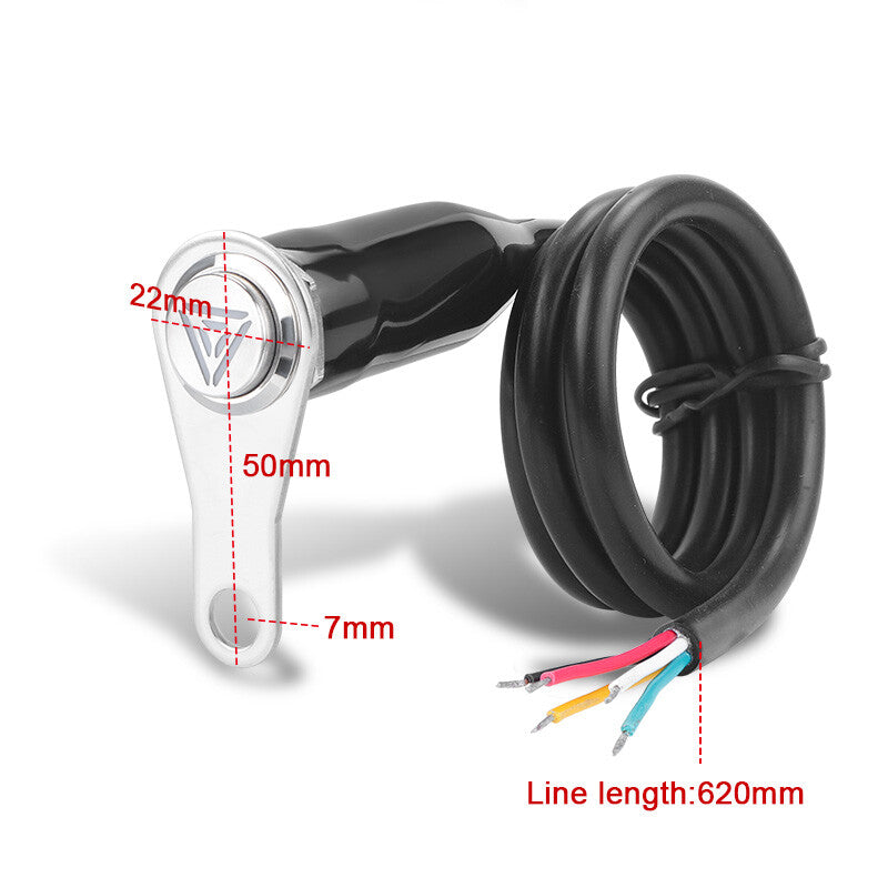 Stainless Steel LED Motorcycle Switch ON-OFF Handlebar Headlight Warning Light