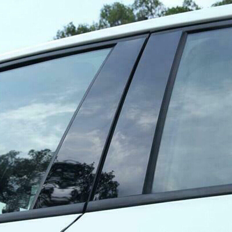 Black pillar posts set door trim piano window cover PC for HONDA CR-V 2017-2022