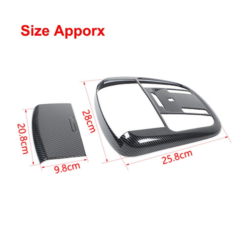 Carbon Fiber Front Reading Light Lamp Cover Trim for Jeep Grand Cherokee 2011-20