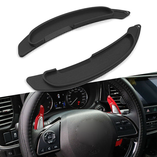 BLK Aluminum Alloy Steering Wheel Paddle Shifter Extension for Mitsubishi Lancer