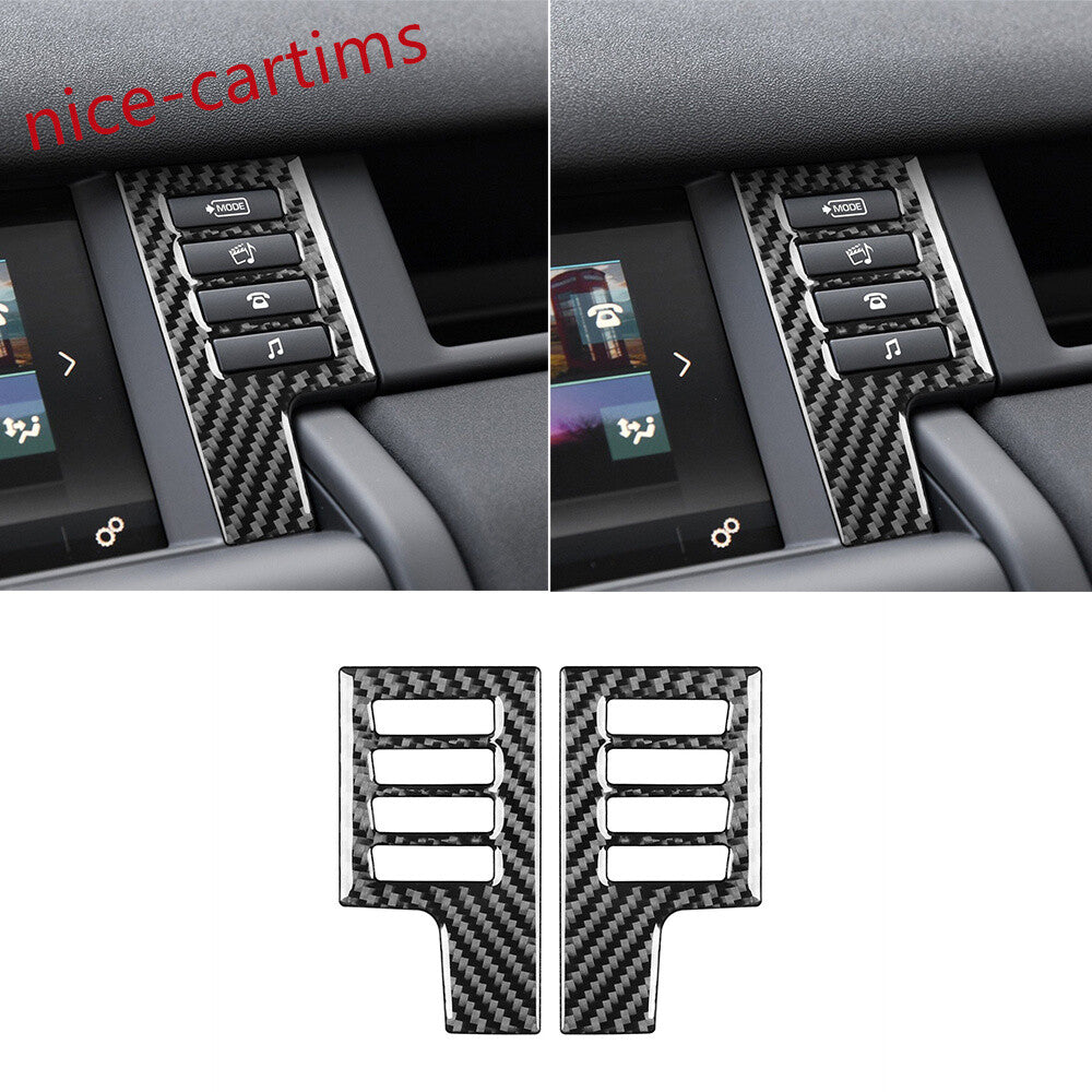 Carbon Fiber GPS Display Screen Side Trim for Land Rover Discovery Sport 2015-19