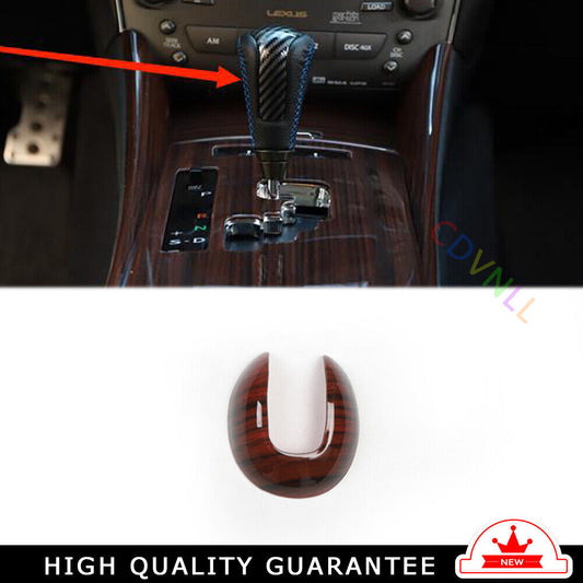 Car Gear Shift Knob Head Cover Trim Interior Fit for Lexus IS 2006-2011 Red Wood