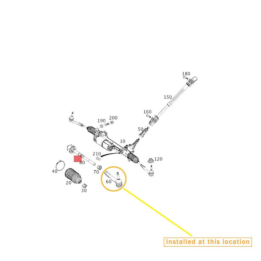 Equipment Manufacturer  for Mercedes-Benz GLS/GLE Outer Tie Rod Ball Joint: 1673307100