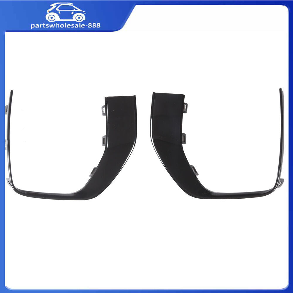 Pair Front Side Outer Grille Black Bezel Trim Fit for Range Rover Evoque 2016-17