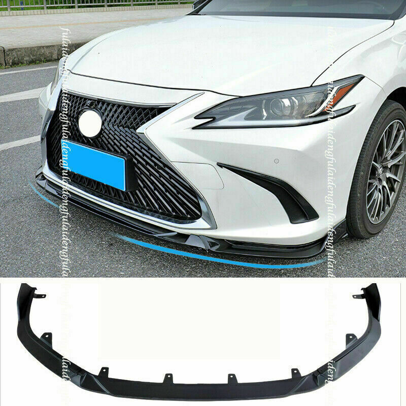 Glossy Black Front Bumper Splitter Lip Guard Trim for Lexus ES350/300H 2019-2022