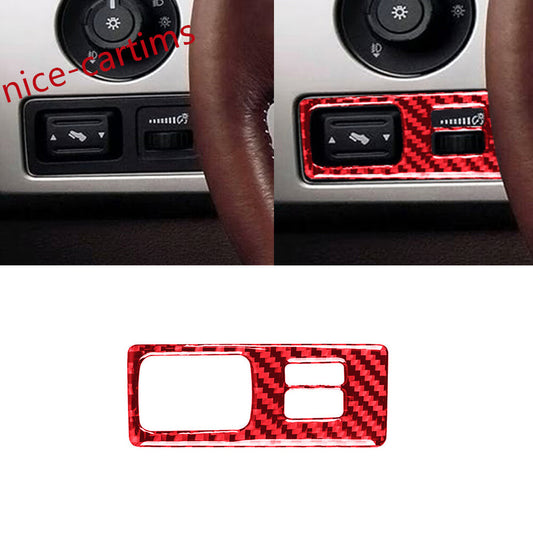 for Ford F150 2009-14Red Carbon Fiber Interior Light Control Switch Panel Trim B