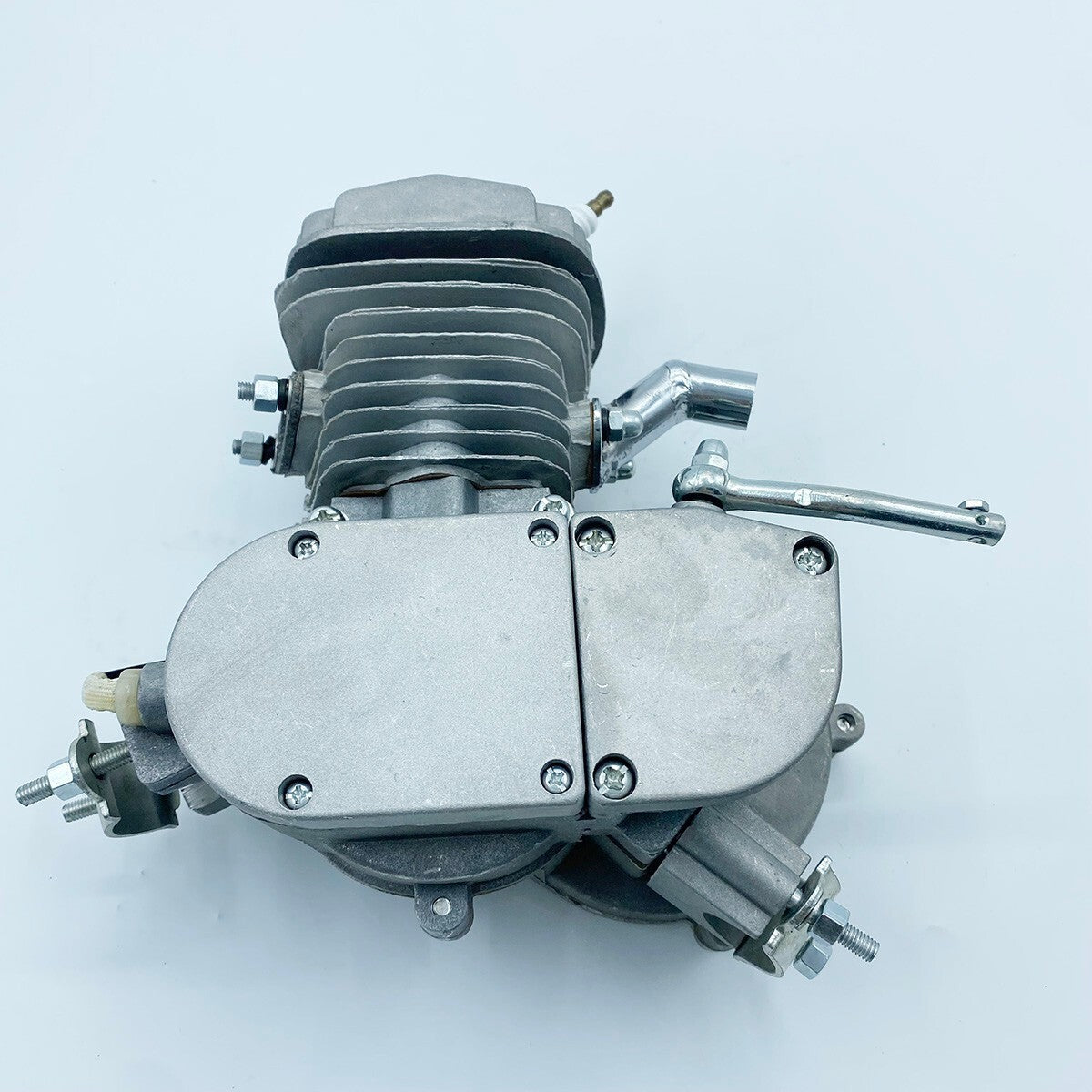 Silver 80cc 2 Stroke Gas Engine Motor For Motorized Motorised Bicycle Bike Cycle