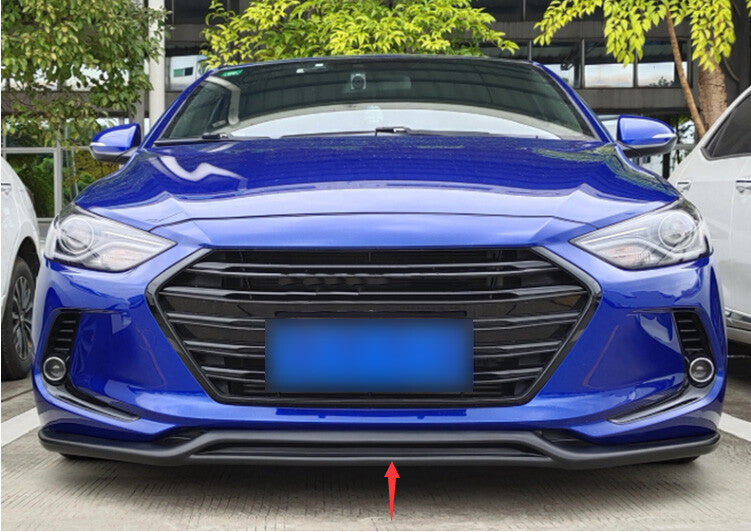 for Hyundai for Elantra 2017-18 Black Painted Front Bumper Lip Spoiler Splitter 1PCS