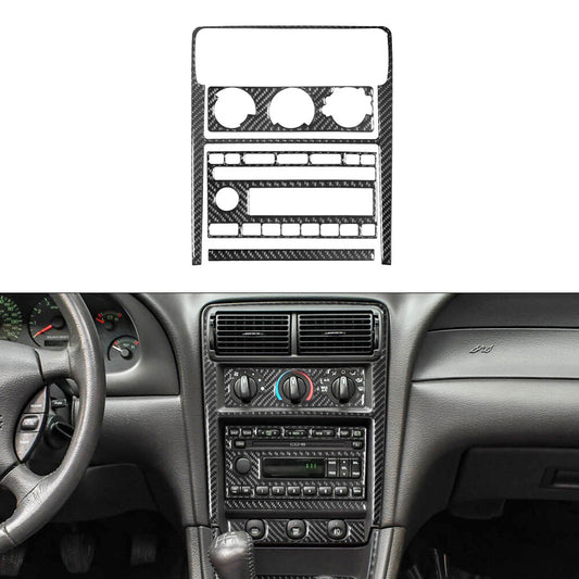 4x Carbon Fiber Center Cosnole Trim Set for Ford for Mustang Convertible 2001-04 A