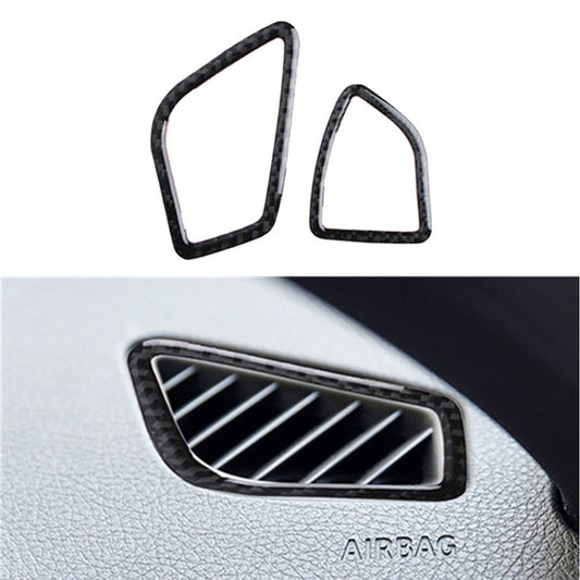 2PCS Carbon Fiber Console Air Vent Outlet Trim Cover for BMW 3 Series F30 F34