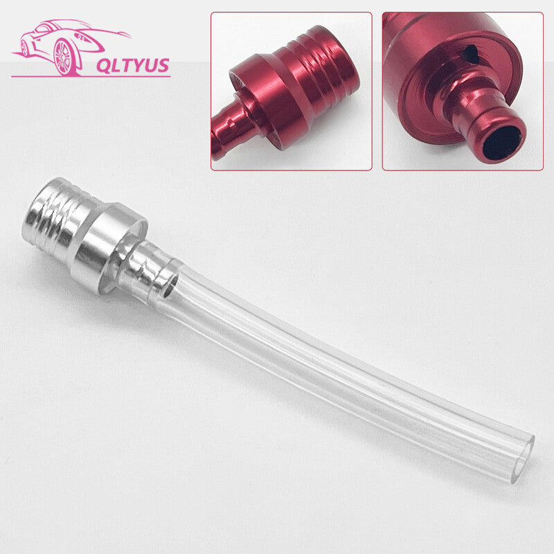 Motorcycle fuel filler cap valve vent breather hose two-way pipe gas tank cover vent