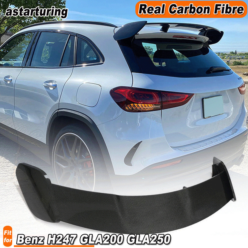 for Mercedes-Benz H247 GLA200 GLA250 Real Carbon Rear Roof Spoiler Window Wing