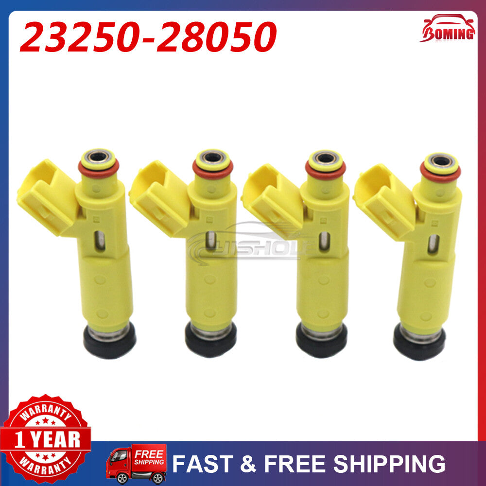 4x 23250-28050 new Fuel Injectors for Toyota RAV4 2.0L L4 2001 - 2003