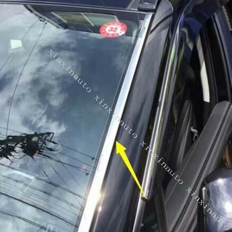2P for Toyota RAV4 2019-2022 Chrome Front Window WindShield Deflector Trim Cover