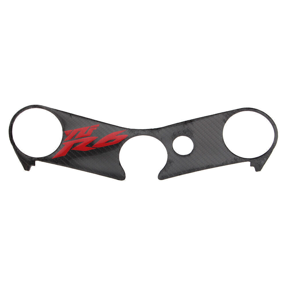 Carbon Look Top Yoke Fork Protector Sticker Cover for Yamaha YZF R6 2006 2007-17