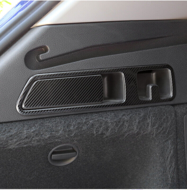 for Audi Q5 2018-23 Carbon Fiber Steel Inner Rear Door Trunk Hook Cover Trim 4P