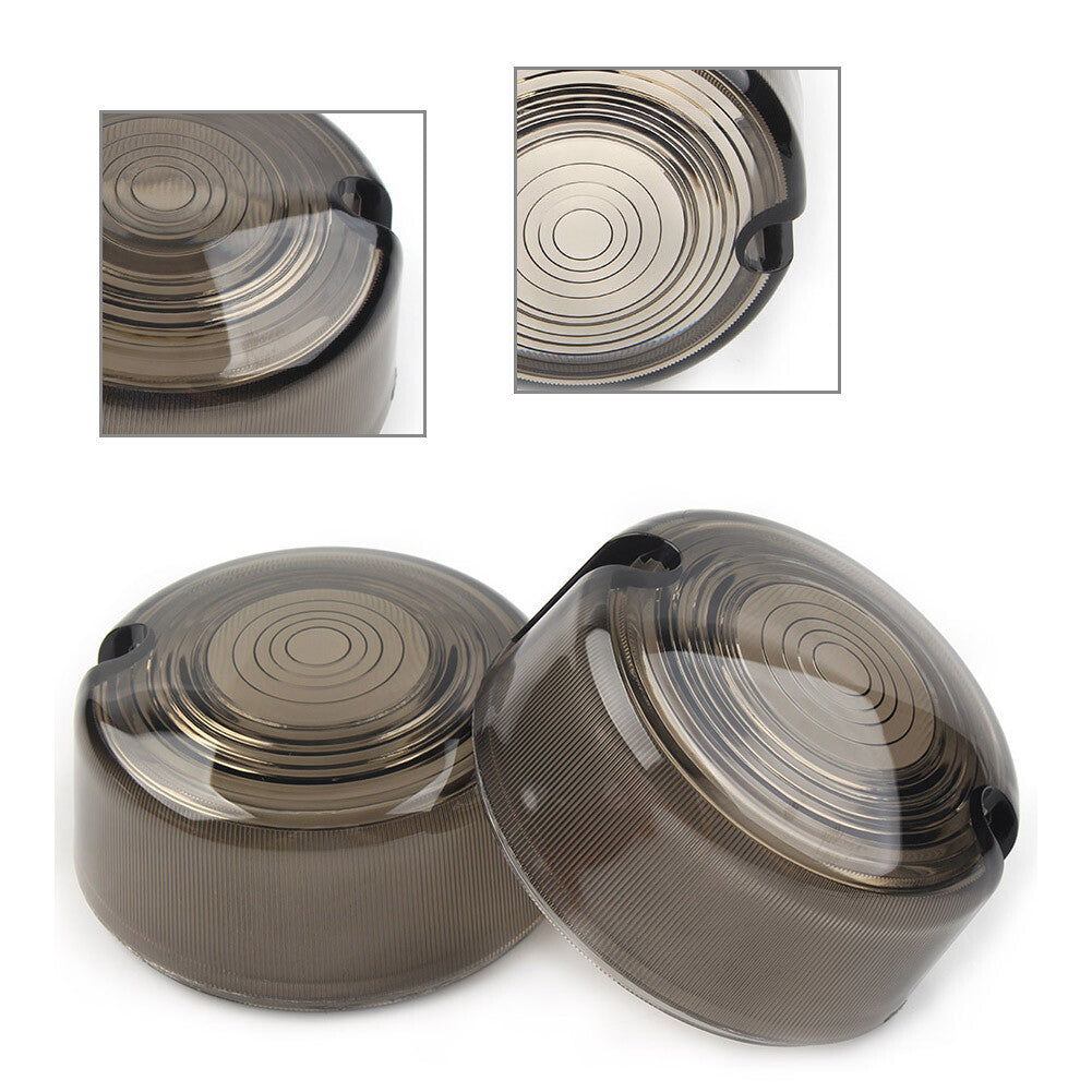 Turn Signal Lens Cover Smoke for Harley Dyna FXD FXR Sportster XLH 883 1200 FXST