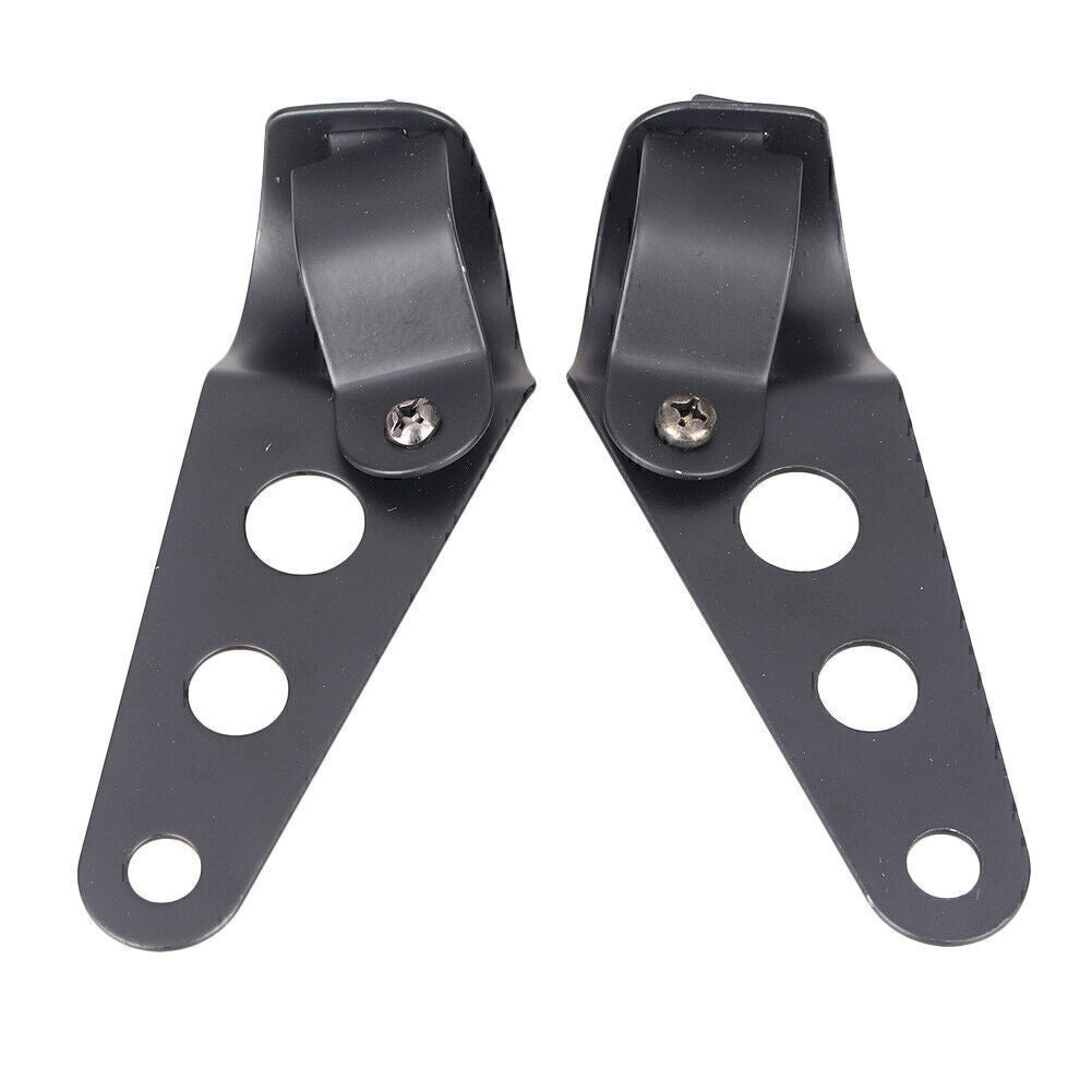 for Harley 28-38mm Headlight Mount Bracket Fork Ear Chopper Cafe Racer Black