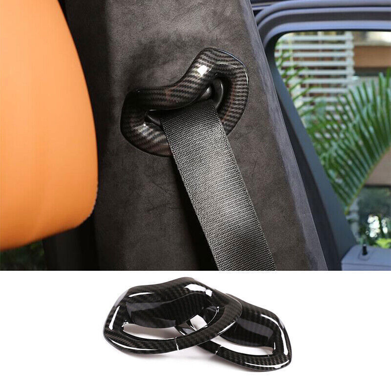 for BMW X7 G07 2019-2022 Carbon Fiber Color Interior for Seat Belt Buckle Cover Trim