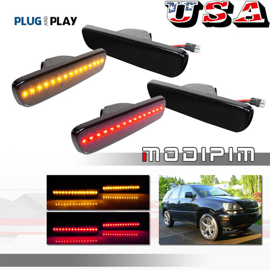 Front and rear LED fender side marker indicator kit for 1999-2003 for Lexus RX300