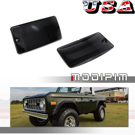Smoked front grille left/right turn signal light cover for 1969-1977 for Ford for Mustang