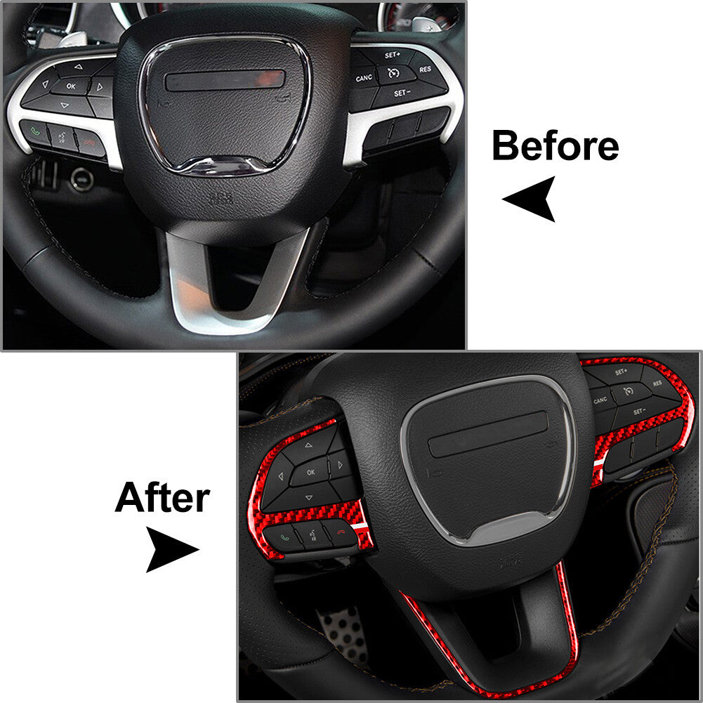 Steering Wheel Decor Cover Trim for Jeep for Dodge for Challenger Charger Durango
