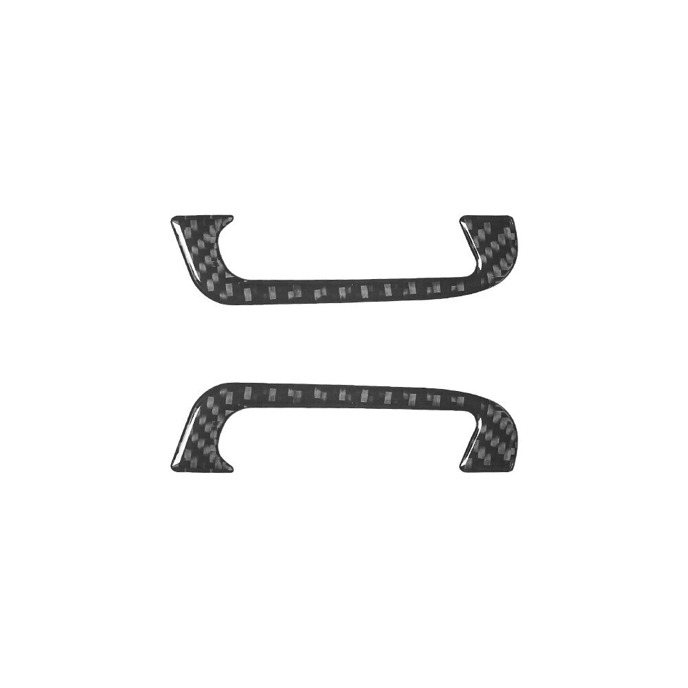 2x Carbon Fiber Front Door Defogger Vent Cover Trim for Dodge Durango 2014-2020