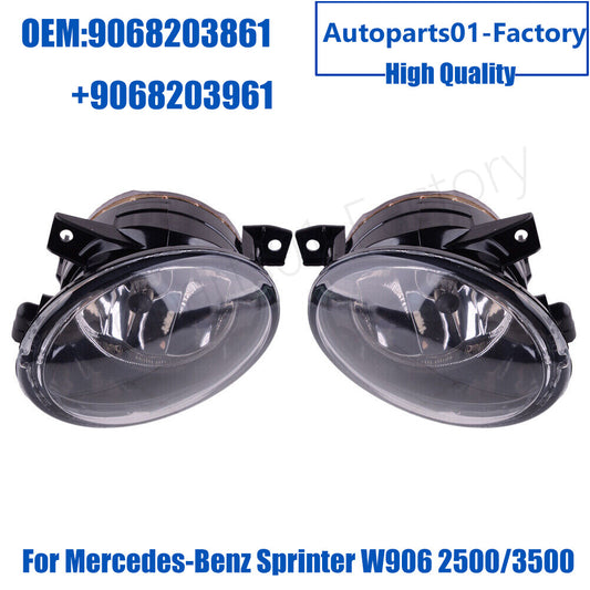 1Pair Front Fog Light Lamp Without Bulbs for Mercedes Sprinter W906 2500/3500
