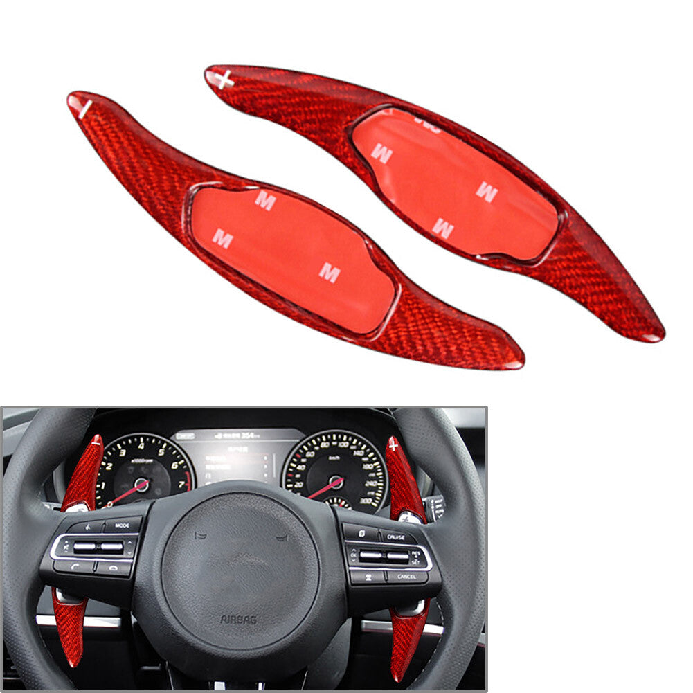 Steering Wheel Shift Paddle for Kia Stinger GT GT-Line GTS Carbon Fiber Red Car