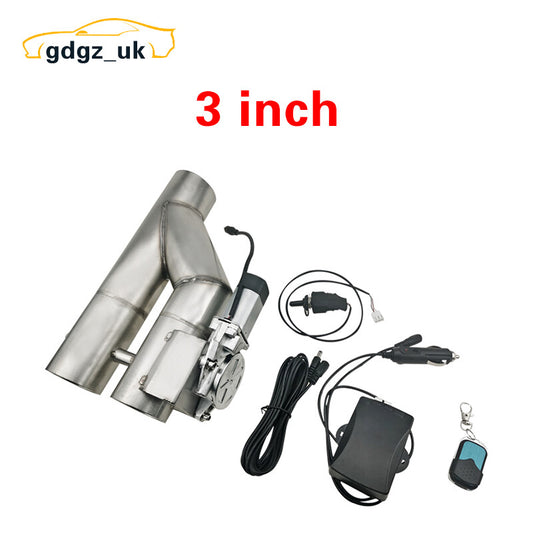 3inch Electric Exhaust Dual Valve Y Pipe Dump Valve Kit Wireless Remote Control