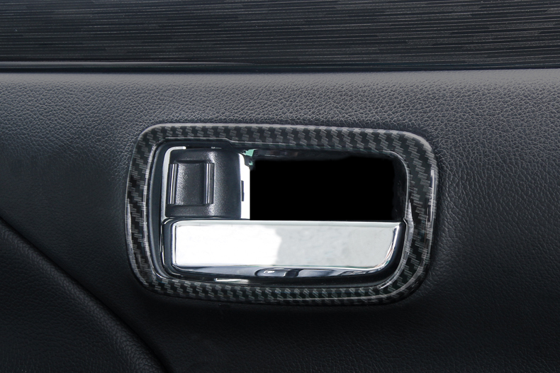 for Mitsubishi Outlander Sport 2020 2021Carbon Fiber Inner Door Handle Frame ABS