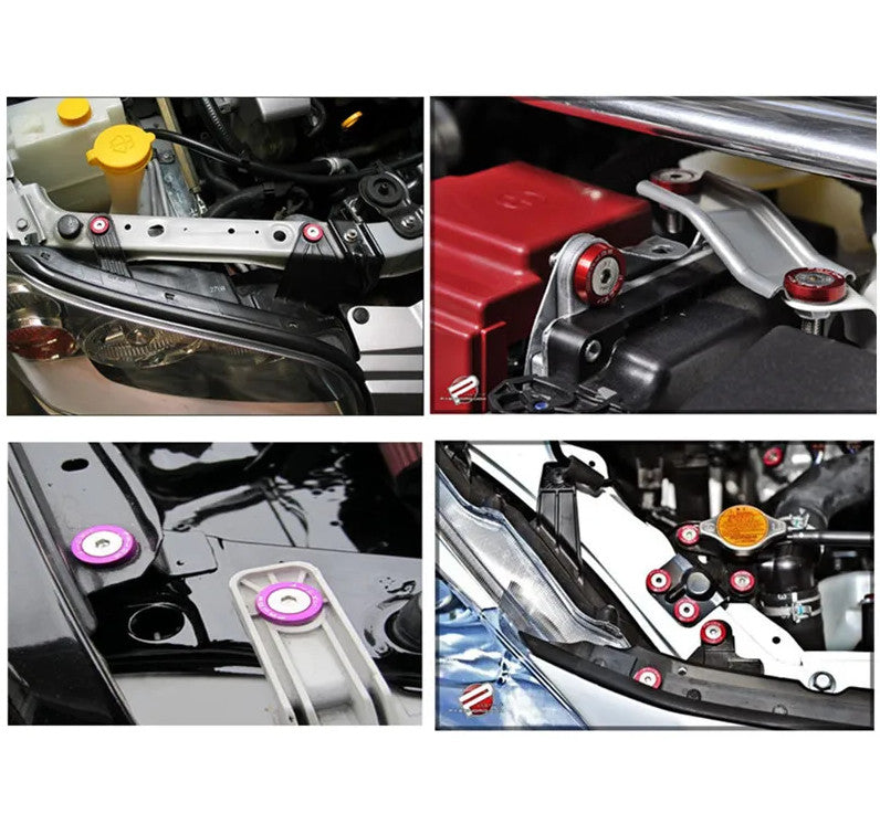 10-piece car hexagonal fasteners, bumper engine concave screws, mudguards, washing machine blue, suitable for Honda .
