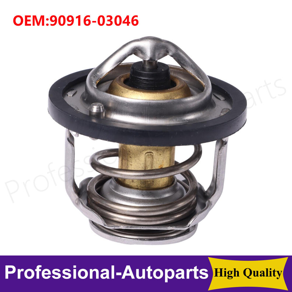 90916-03046 Engine coolant thermostat suitable for Toyota for Corolla 1.6L and 1.8L engines from 1982 to 1997.