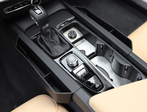 2x Protective Cover Trim for Volvo XC60 2018-2025 Black Console Gear Shift Side Storage Box