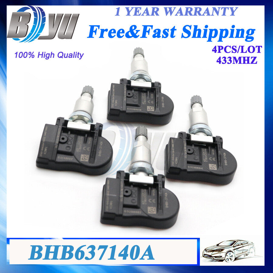 4X New BHB637140A TPMS Tire Pressure Sensor 433MHz For 09-15 for Mazda MX-5 Miata