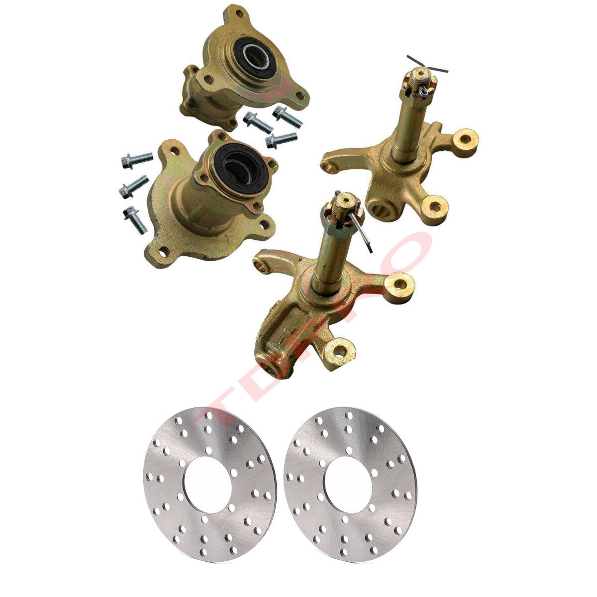 All-terrain vehicle go-kart steering spindle 3-stud wheel hub brake rotor Taodao 110 125cc 150cc