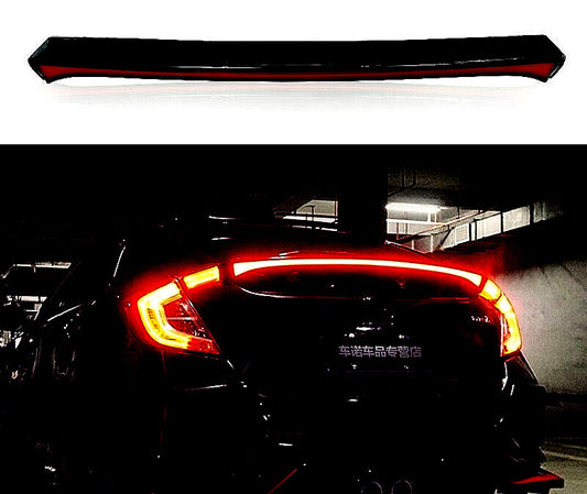 For 2016-21 for Honda for Civic Hatchback Type-R Rear Trunk LED Middle Spoiler Taillight