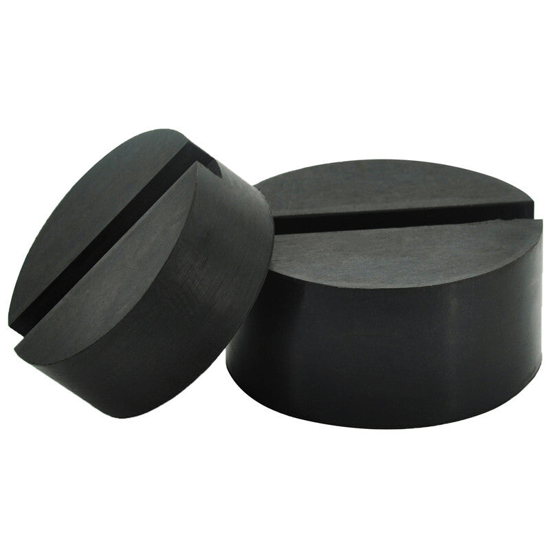 2x Car Lift Jack Stand Rubber Pads Thicken Black Rubber Slotted Floor Jack Mat